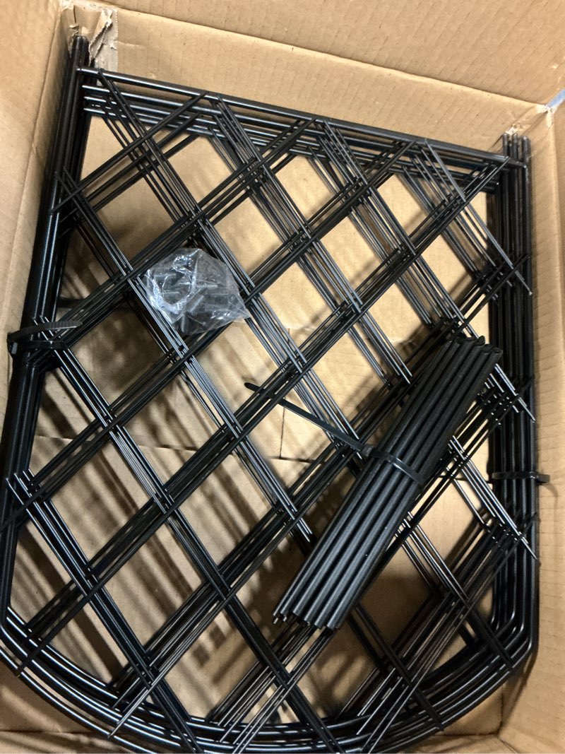 Condition photo showing Good Condition for ousheng 10 pack decorative garden fence, total 10ft(l) x 24in(h) animal barrier border, rustproof metal wire section edging fencing panel for outdoor patio garden yard, arched 10ft x 24in