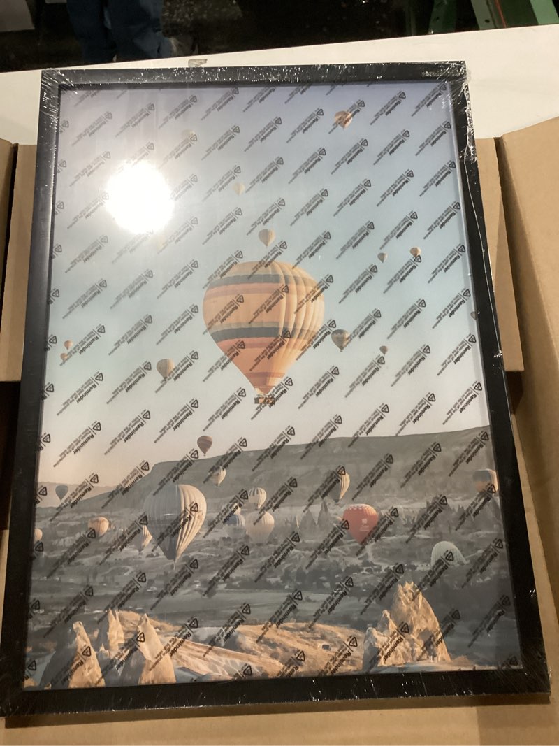Condition photo showing New/Like New for 15x21 picture frame for wall display, 15x21 black picture frame with shatter resistant plexiglass, stable and sturdy 15 x 21 poster frame for wall display, handpicked gift collection, 1 pack