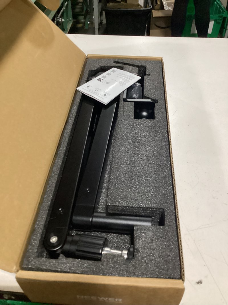 Condition photo showing New/Like New for neewer low profile mic arm desk stand mount with damping, 360° swivel articulating boom arms with heighten pole & cable management channels for microphone podcast gaming streaming zoom calls, mst002