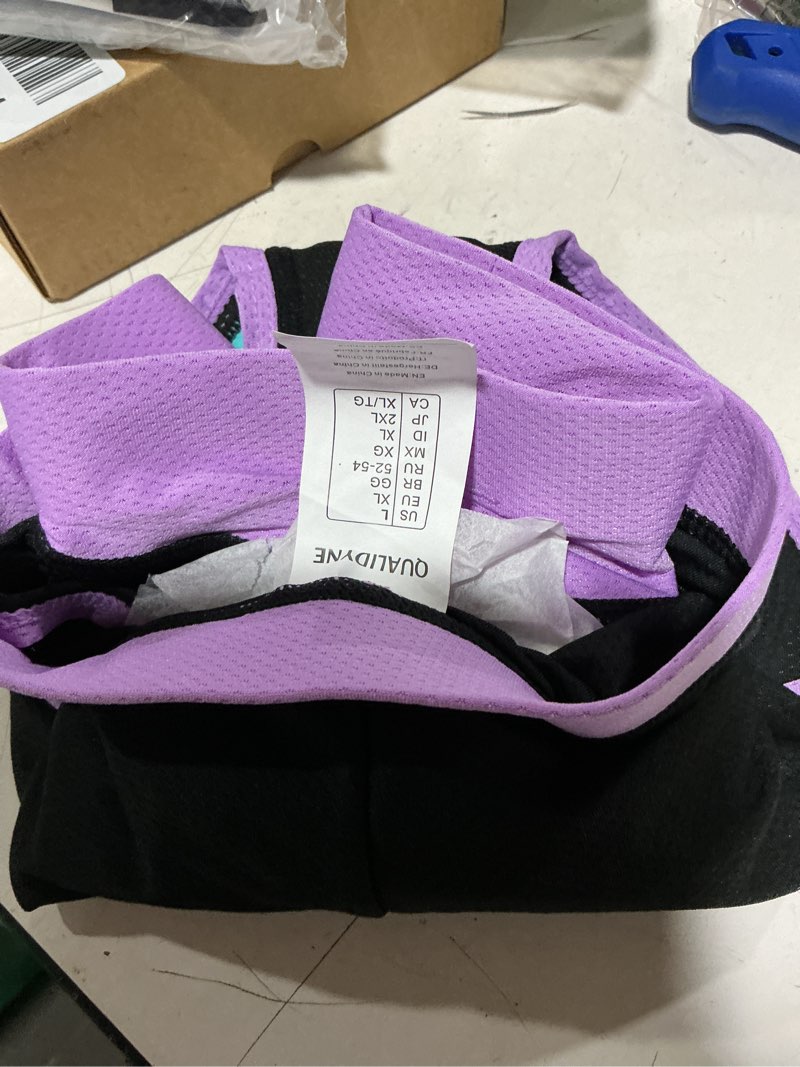 Condition photo showing New/Like New for women's cycling underwear 4d padded bike shorts lightweight bicycle biking undershorts breathable ergonomic design large a-briefs-black+purple