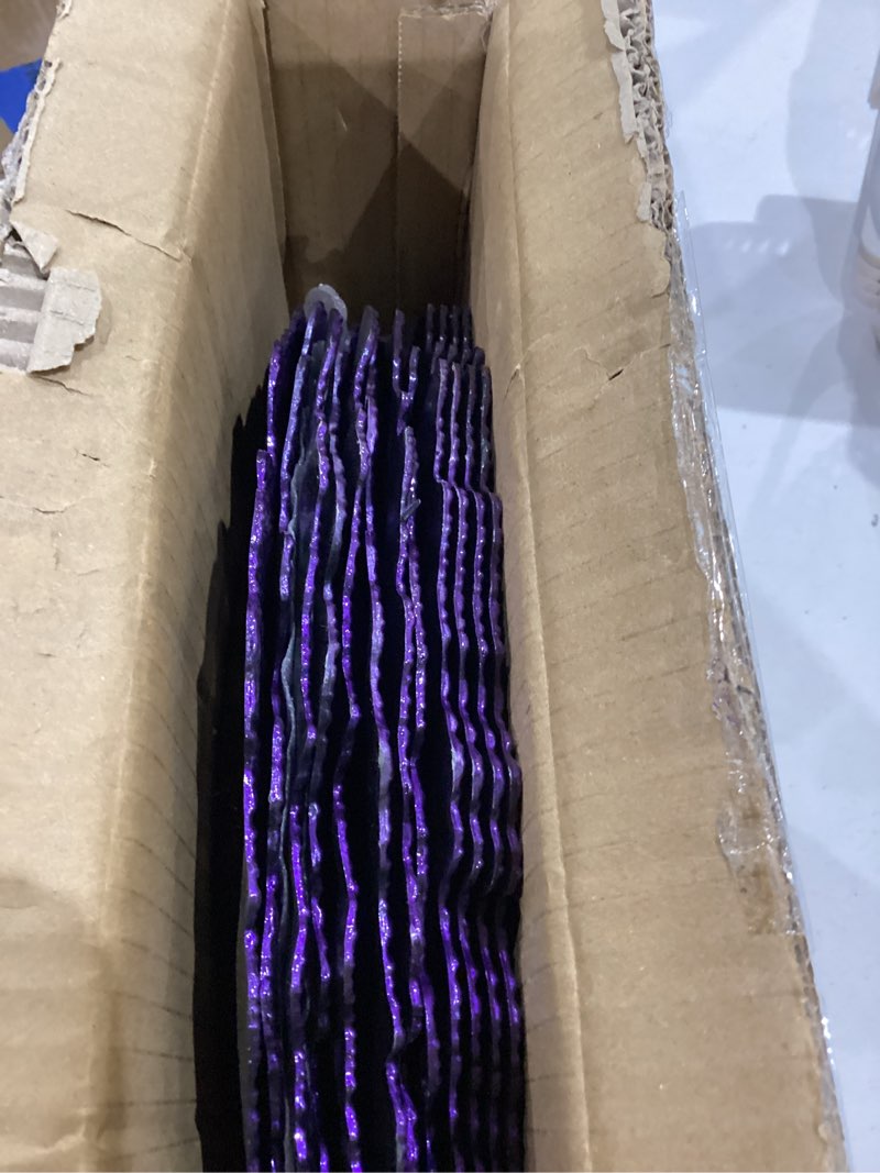 Condition photo showing Good Condition for wuweot 12 pack purple charger plates, 12.7" plastic reef dinner under plate, round charger service base plate bulk with ruffled rim for party, wedding, catering event, tabletop decor