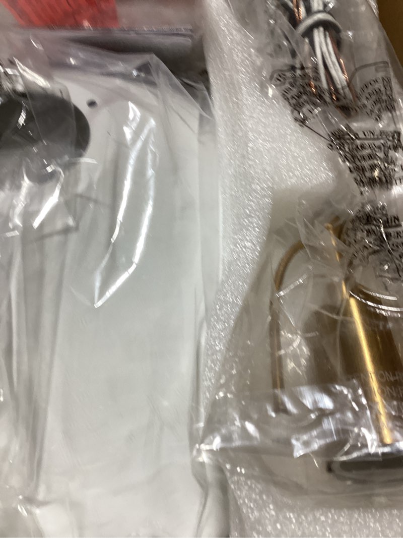 Condition photo showing New/Like New for Dimmable Mid Century Modern Semi Flush Mount Ceiling Light with Acrylic Shade,White Gold LED Ceiling Light,5CCT 2700K-6000K Light Fxiture for Hallway Bedroom Kitchen Laundry Room Living Room 15.7 in 15.75in White