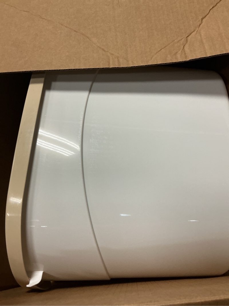 Condition photo showing Good Condition for iris usa cat litter box large top entry with lid enclosed covered hooded design litter catching scatter shield pan dog proof pet proof scoop included odor control for indoor cats kittens white/beige oval white w/ scoop