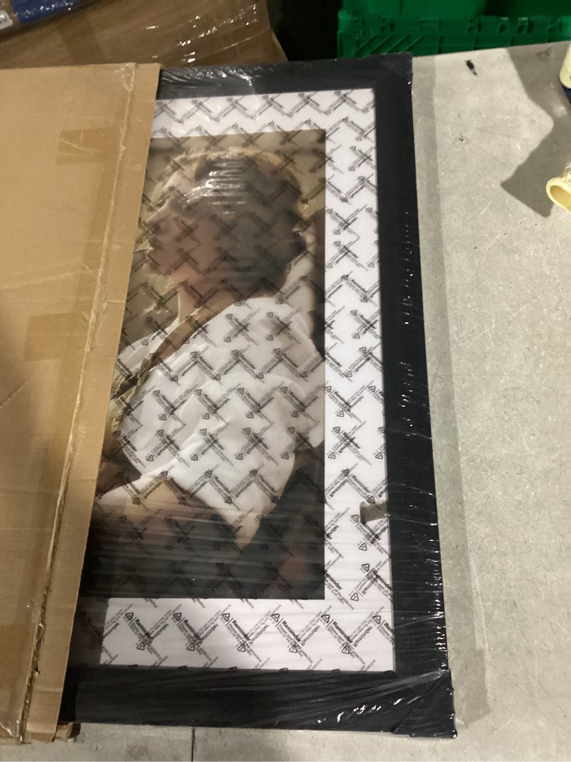 Condition photo showing Good Condition for Tinkeps Display 20 x 24 Picture Frame Black. 1.57 Inch Wide Wood Grain Texture, Pictures 16 x 20 with Mat. Horizontal or Vertical Wall 20x24 Picture Frame. Black 20x24