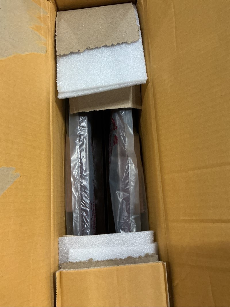 Condition photo showing New/Like New for Amazon Basics Classic Foldable TV Dinner Tray Table with Storage Rack, 14.6 L x 19 W x 26 H inch, Espresso, 4-Pack Espresso 4 Pack