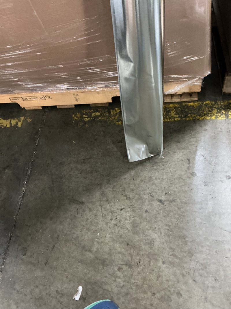 Condition photo showing As Is for imperial 3-in x 60-in 30 gauge galvanized steel round duct pipe