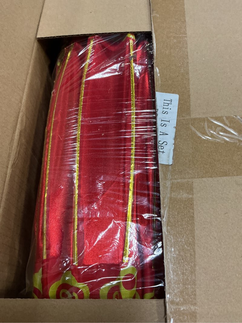 Condition photo showing Good Condition for Baquler 2 Pcs Chinese New Year Lanterns 2026 Large 15.8 Inch Silk Chinese Lantern Traditional Hanging Lamp Mid Autumn Festival Decoration for Traditional Festival Celebration