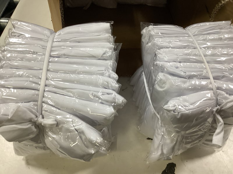 Condition photo showing New/Like New for amon tech 50pcs arched front polyester spandex flat chair cover stretchable protector slipcovers for
