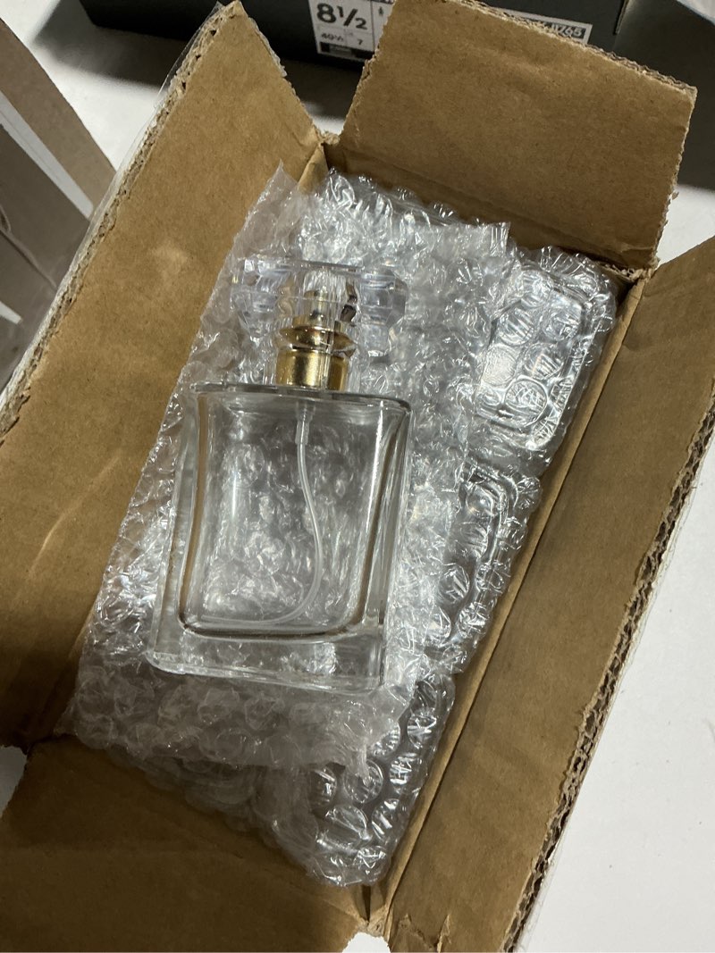 Condition photo showing Good Condition for empty perfume bottle refillable 8pcs 50ml glass clear travel spray atomizer bottle container perfume fine mist spray bottle pump dispenser for essential oil liquid (square 50ml-8pcs)