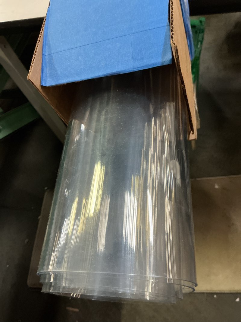 Condition photo showing Good Condition for 42"x90"crystal pvc table cover protector, waterproof pvc tablecloth, 2mm thickened protector for table, desk, coffee table, workbench,dresser, tv stand, counter 90" x 42" clear 2mm