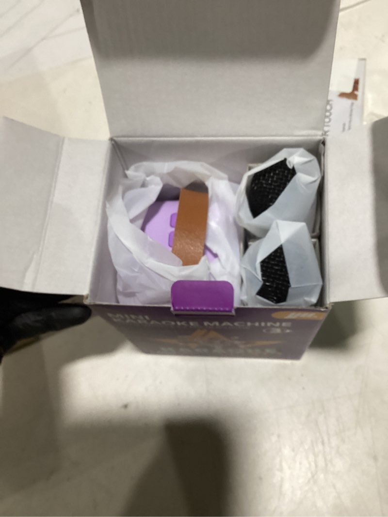 Condition photo showing New/Like New for Karaoke Machine for Kids, Portable Mini Speaker with 2 Wireless Microphones, 2026 TOP Kids Gifts for Girls Ages 3, 4, 5, 6, 7, 8, 9, 10, 12 +Years Old, 4-12th Birthday Present Toy Party (Purple)