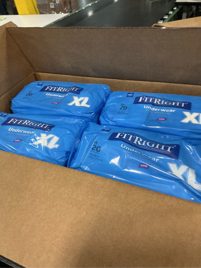Condition photo showing New/Like New for medline fitright super protective underwear, medium, 80 count