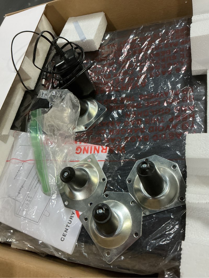 Condition photo showing Good Condition for Victrola Century 6-in-1 Vinyl Record Player & Music Center – 3-Speed Turntable, CD & Cassette Player, VINYLSTREAM, Bluetooth & 3.5mm Aux, Record Player with Speakers, Mid Century Design (Black)