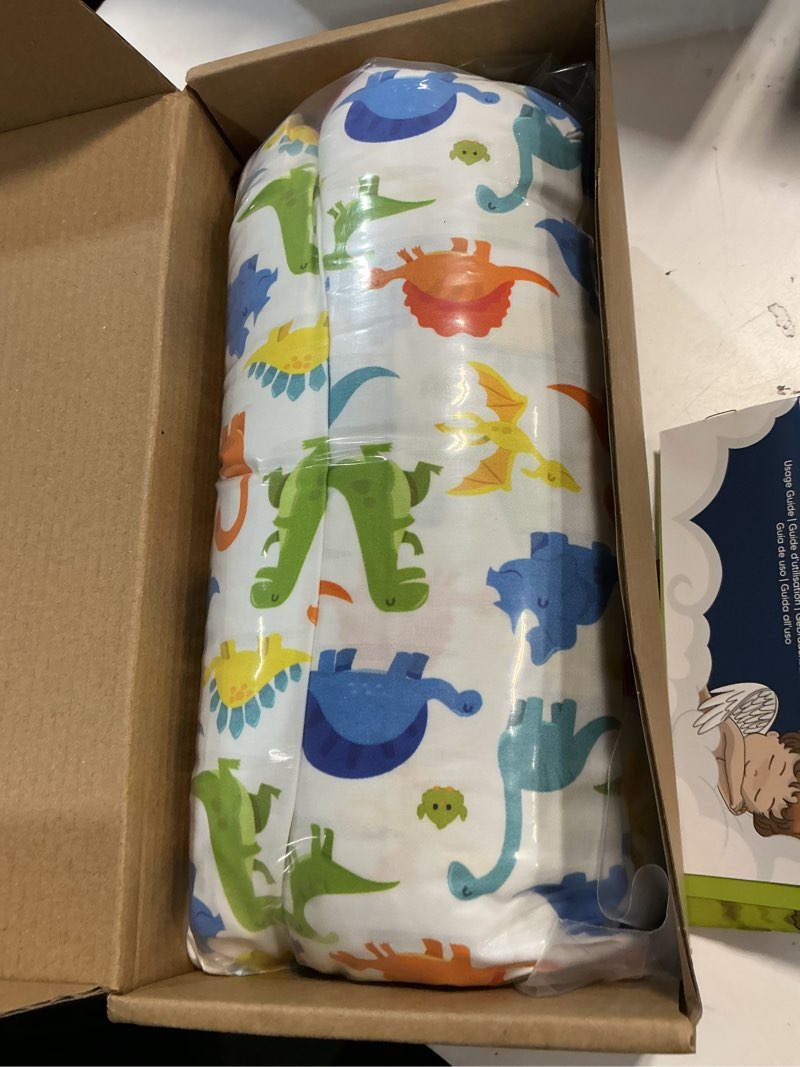 Condition photo showing New/Like New for Toddler Pillow with Pillowcase - 13x18 My Little Dreamy Kids Travel Bed Pillows for Sleeping, Organic Cotton Small Pillowcase, Soft & Breathable, Machine Washable, Toddlers 2-5 Years Old (Happy Dino)