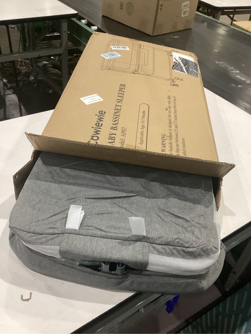 Condition photo showing Good Condition for cowiewie bassinet bedside sleeper, portable, breathable, adjustable baby bedside bassinet for peaceful nights, light grey