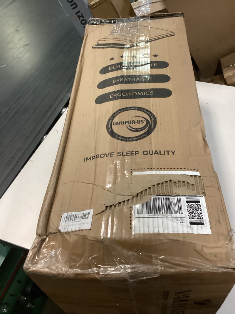 Condition photo showing New/Like New for valuxe king mattress topper 3 inch cooling gel memory foam, certipur-us certified topper & pad for back pain relief, soft breathable bedding with pressure relief (blue) king 3 inch