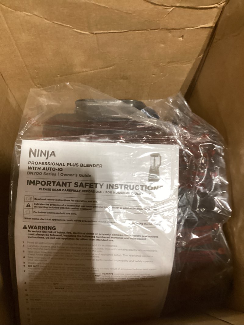 Condition photo showing Good Condition for Ninja BN701 Professional Plus Blender, 1400 Peak Watts, 3 Functions for Smoothies, Frozen Drinks & Ice Cream with Auto IQ, 72-oz.* Total Crushing Pitcher & Lid, Dark Grey 64 oz. Blender + Total Crushing Pitcher