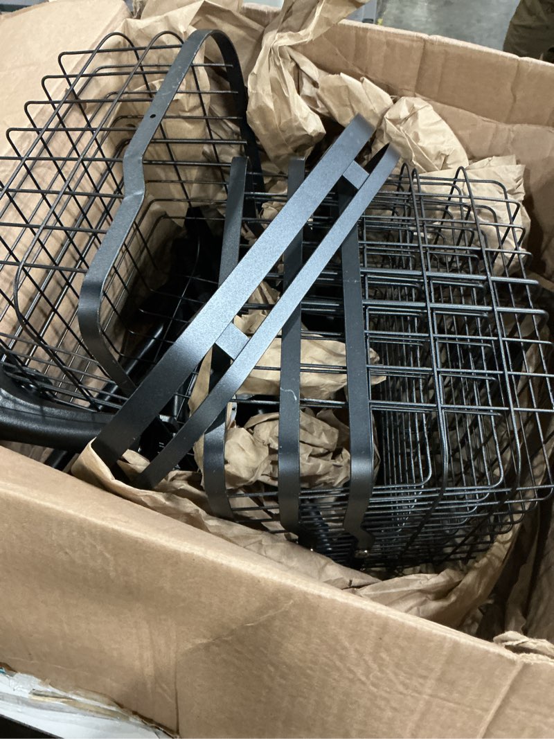 Condition photo showing As Is for Small cart with 4 wire baskets and brown wood top. (Similar to stock photo)
