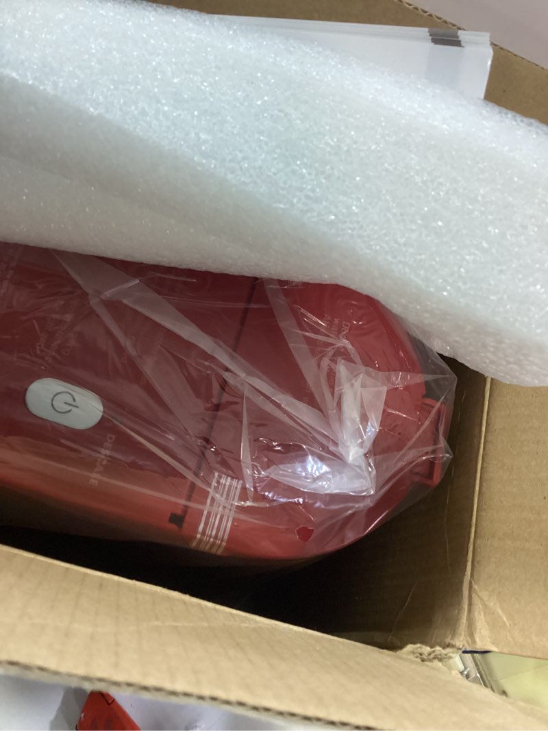 Condition photo showing New/Like New for Single Serve Coffee Maker for K-Cup and Ground Coffee, Fast Brew, 6-12 oz Brew Sizes One Cup Coffee Machine Fits 5.5" Mugs, One-Button Small Coffee Maker with Descaling Reminder, Red