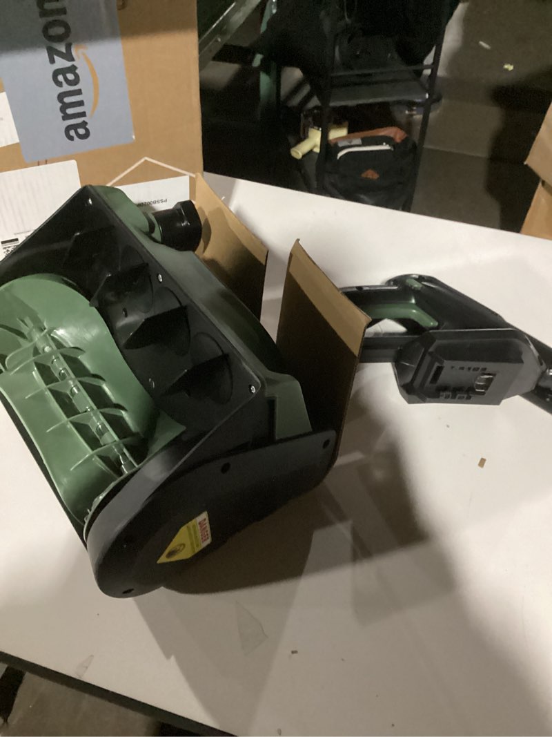 Condition photo showing Good Condition for Brushless Electric Cordless Snow Shovel Compatible with 40V Battery and Charger, 10” Cordless Snow Blower Electric Snow Thrower, Adjustable Direction, Fast Snow Removal on Deck, Patio