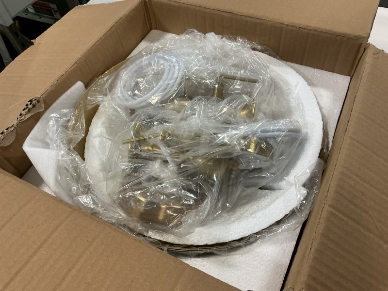 Condition photo showing Good Condition for GUIHUALOVE White and Gold Pendant Lights 2 Pack, 13.8 Inch White Farmhouse Pendant Light Kitchen Isl