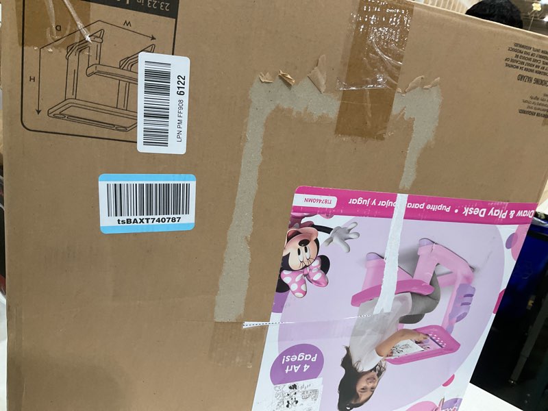 Condition photo showing New/Like New for Disney Minnie Mouse Draw and Play Desk by Delta Children – Includes 10 Markers and Coloring Book, Pink