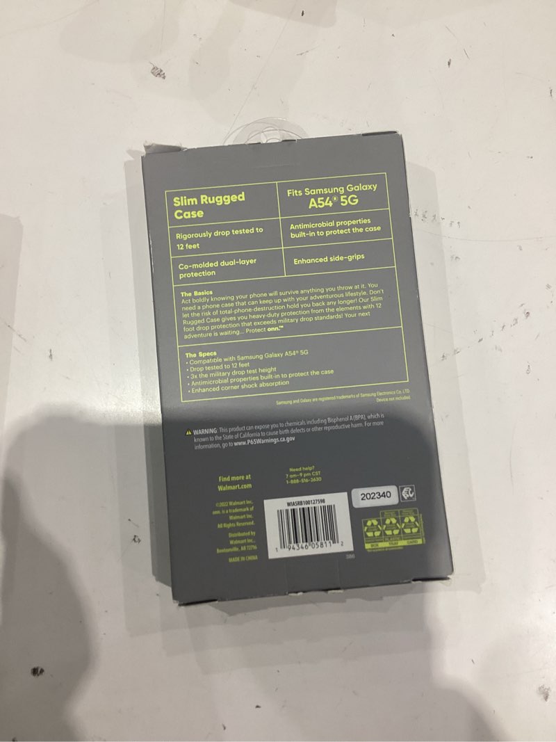 Condition photo showing Good Condition for onn. slim rugged phone case for samsung galaxy a54 5g - black/gray