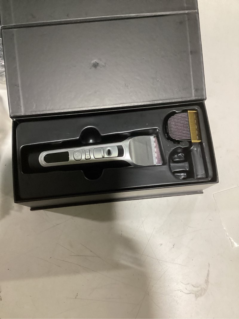 Condition photo showing As Is for The Fadify 2.0 Cordless Hair Clippers for Men, 7000RPM Professional Barber Clippers Detachable Inclined Blade, Fade Hair Trimmer Rechargeable Mens Clippers Fading Culture Hair Cutting Kit LCD Boy Gift