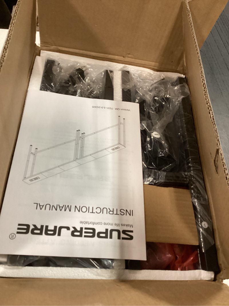 Condition photo showing Good Condition for SUPERJARE 78.8 inch Narrow Console Table with Outlet, Sofa Table Set of 2, Behind Couch Table, Long Entryway Tables with Charging Station, for Living Room, Rustic Brown 5.7''D x 78.7''W x 29.7''H Rustic Brown 2