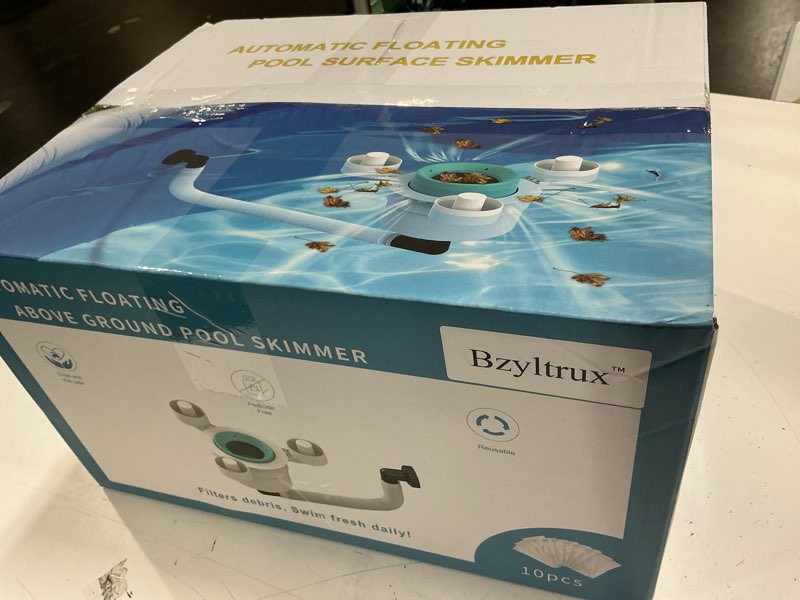 Condition photo showing New/Like New for pool skimmer-above ground pool skimmer,floating pool surface skimmer,pool accessories-clean debris basket, automatic floating,compatible with various swimming pools, (turquoise) 21 inch turquoise