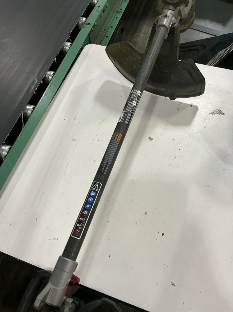 Condition photo showing As Is for toro flex-force 60-volt max 17-in telescopic shaft battery string trimmer