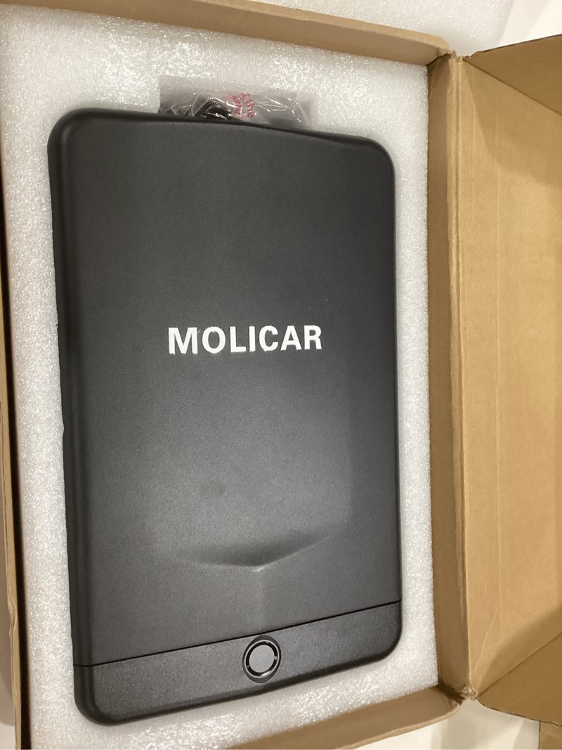 Condition photo showing As Is for gun safe for handgun small biometric pistol safe fingerprint quick access portable gun lock box for cars travel nightstand bedside
