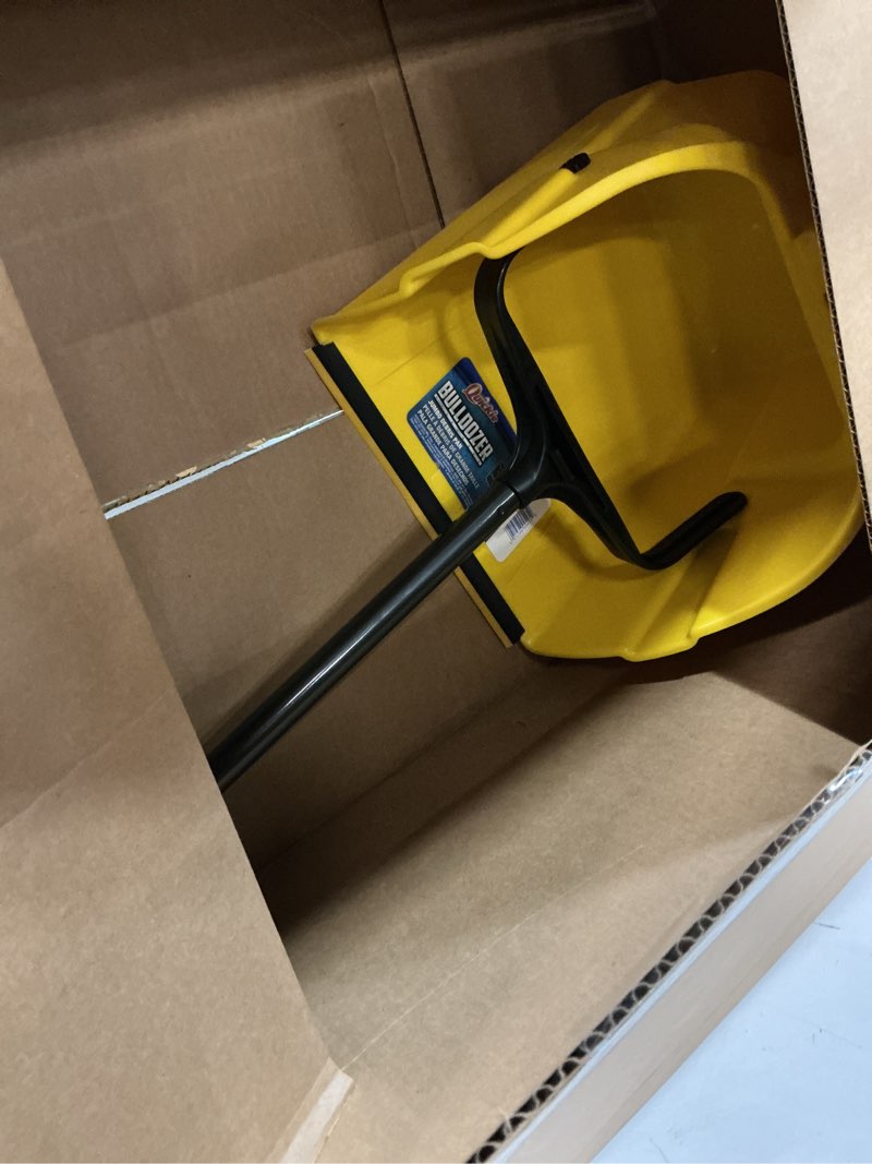 Condition photo showing Good Condition for quickie debris dustpan with handle, jumbo debris pan, trash collection for industrial/professional cleaning