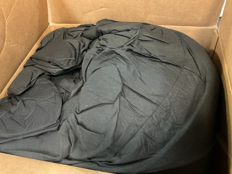 Condition photo showing Good Condition for kakabell pinch pleat goose down feathers fiber comforter cal king size all season-ultra soft and cozy noiseless duvet insert with egyptian cotton blend cover,fluffy warm comforter (black,98"x108") cal king-98x108 inches black
