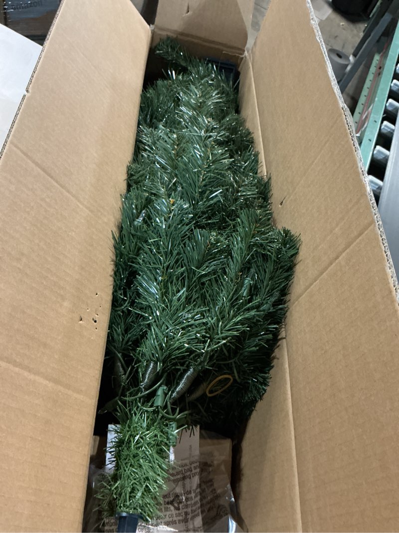 Condition photo showing Good Condition for National Tree Company 4 ft Pre-Lit Grande Canadian Fir Mini Artificial Christmas Tree, 100 Clear Lights, 230 Tips, Includes Stand, Green 4ft 100 Clear Lights