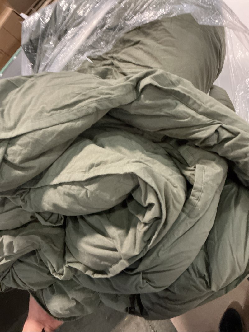 Condition photo showing Good Condition for european linen duvet cover solid: pine size: king/cal king