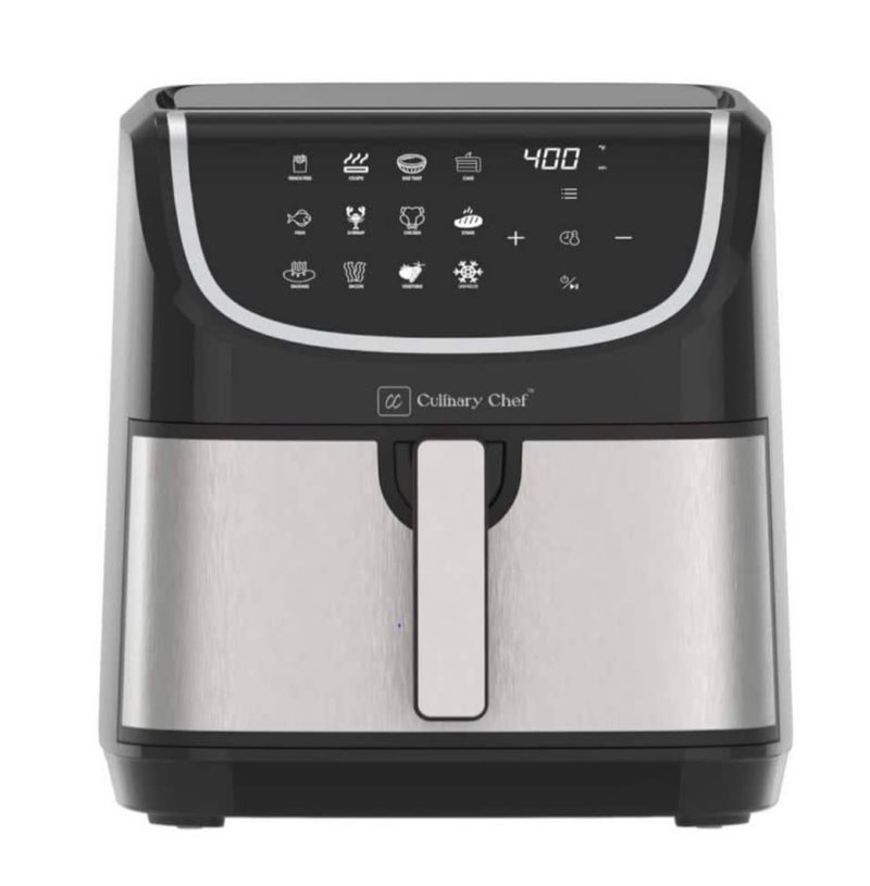 Culinary Chef 8.45-Quart Electric Air Fryer  Adjustable Temperature  Touch Panel Control  One-Touch Cook Functions  and 360° Rapid Cooking  1700 Watt Power