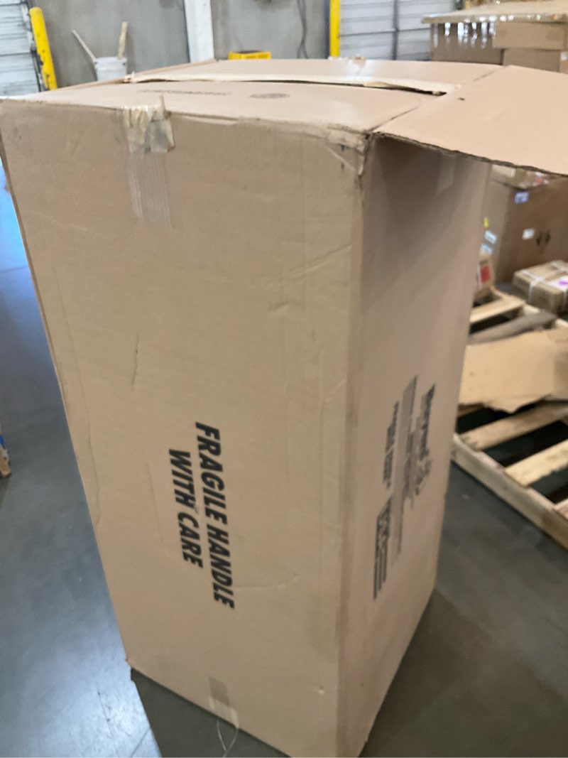 Condition photo showing As Is for chrome colored buyers products 1721551 black aluminum diamond tread topsider truck box with drop door,  made in the usa, lockable tool chest, durable job box for storage & organization