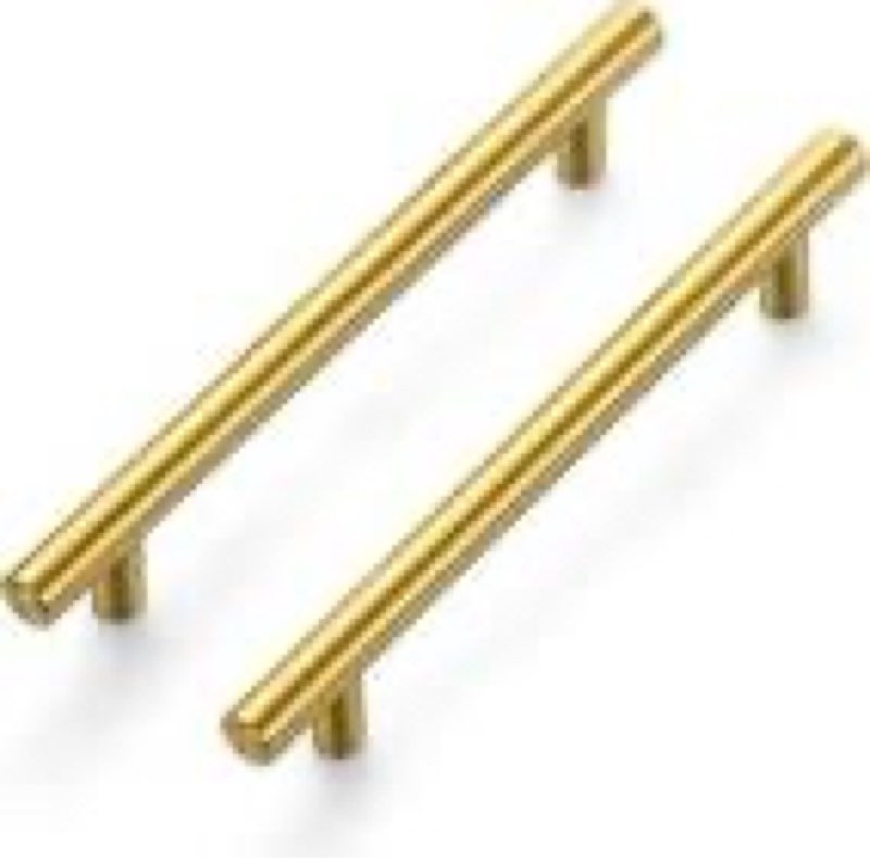 ravinte 10 pack 5 inch hole center solid kitchen cabinet handles brushed gold dresser pulls cabinet 