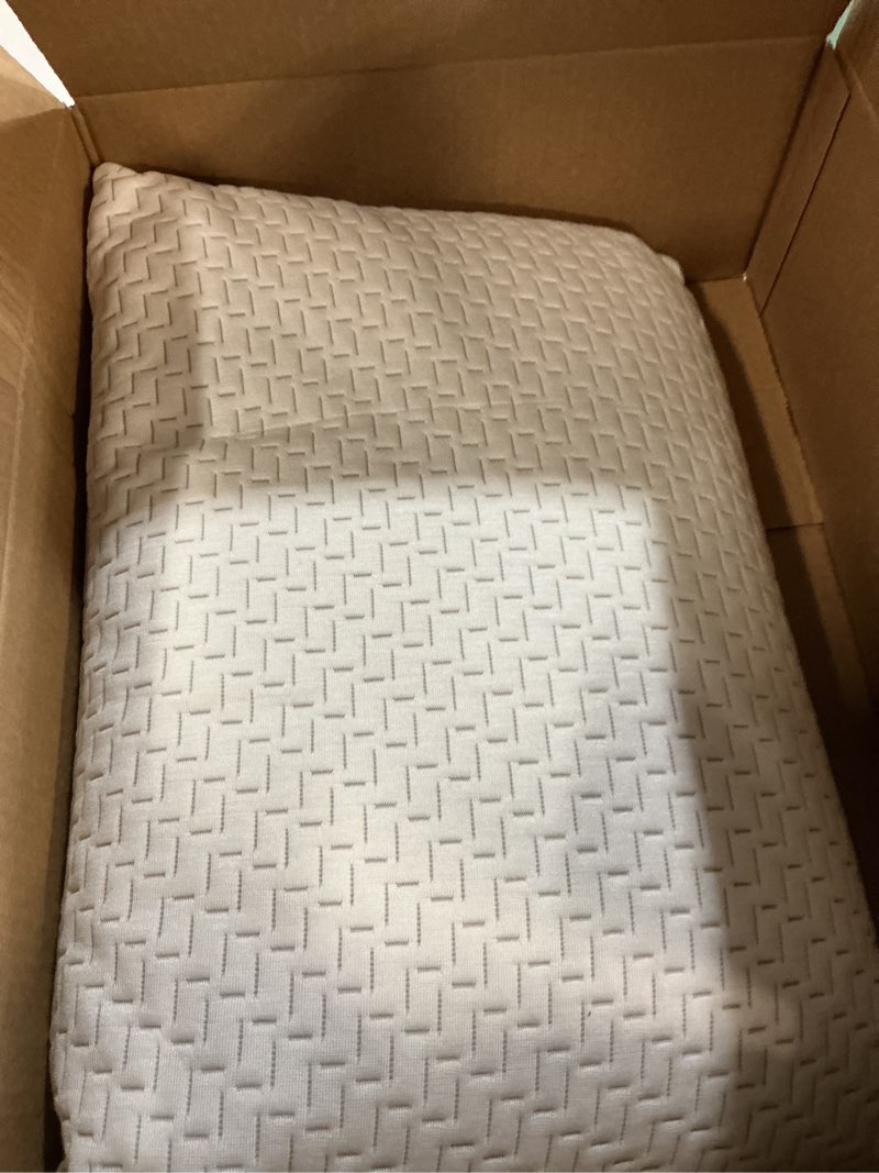 Condition photo showing As Is for deluxe comfort microbead cloud pillow - feels like sleeping on a cloud with a firm hold - contour cloud pillow to keep your head in place, removable zipper cover - bed pillow (23l x 16w x 5.5h), large large (pack of 1)