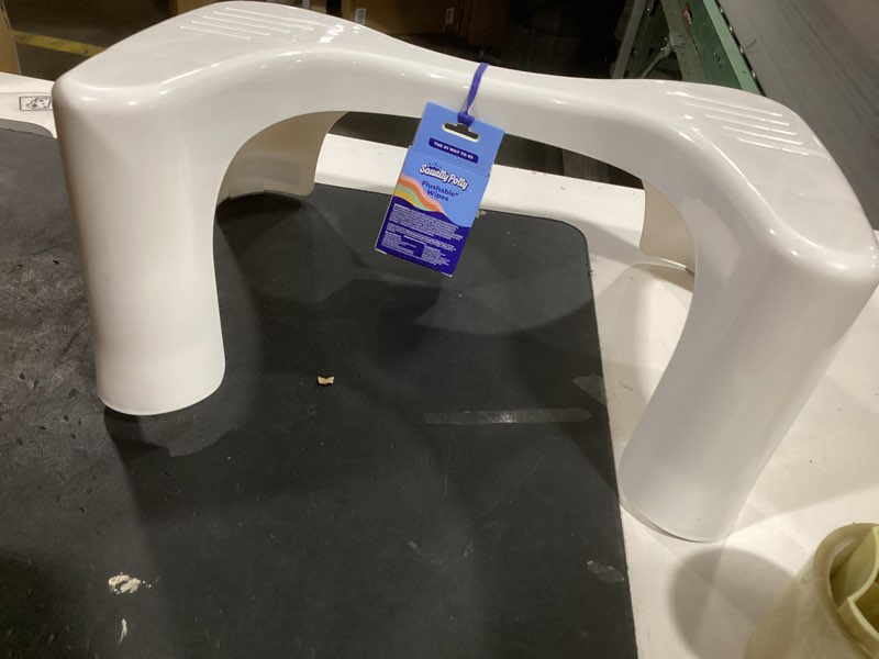 Condition photo showing Good Condition for squatty potty simple curve bathroom toilet stool 7" white