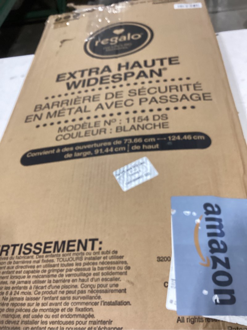 Condition photo showing Good Condition for Regalo Extra Tall Wide Span Metal Walk Through Baby Gate