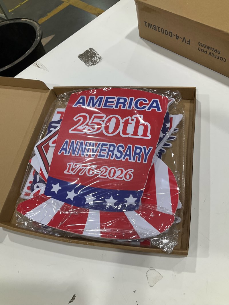 Condition photo showing Good Condition for weysat 9 pcs 250th anniversary yard stake 4th of july outdoor decoration 250th independence day party supplies 1776-2026 patriotic party decor for outdoor lawn garden yard decoration 9 250th anniversary