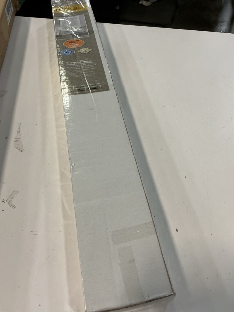 Condition photo showing New/Like New for Cordless GII Morningstar 1" Light Filtering Mini Blind 28x64 - White 28"W x 64"H Pearl White