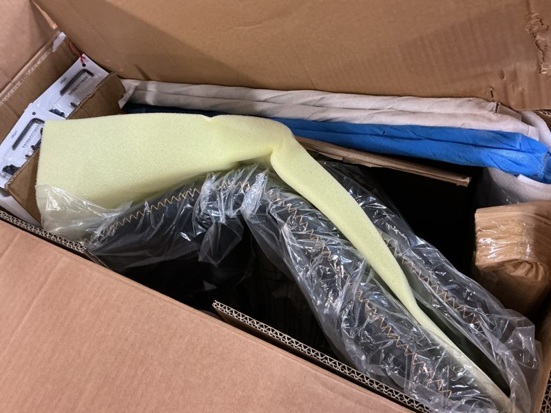 Condition photo showing As Is for  ( incomplete only  2 pcs  Sweetcrispy Counter Height Bar Stools Set of 4, 30 inch Leather Barstools Modern Bar Stools with Back, Counter Stool Armless Bar Chairs with Metal Legs, Footrest, Classic Black Classic Black 4 Pcs 30\" Counter Height Bar Stools