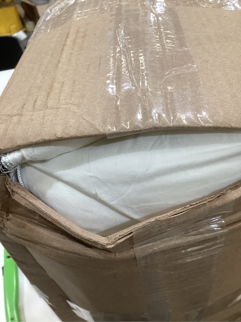 Condition photo showing As Is for Bamtek 100% Viscose Derived from Bamboo Comforter, Cooling Comforter, Duvet Insert, Breathable, Extra Fluffy, Lightweight Comforters, Oversized King White Oversized King