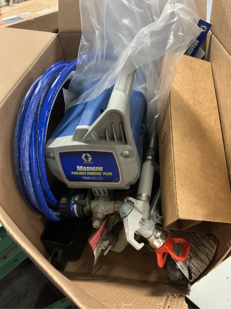 Condition photo showing As Is for graco magnum 2800 psi metal airless sprayer
