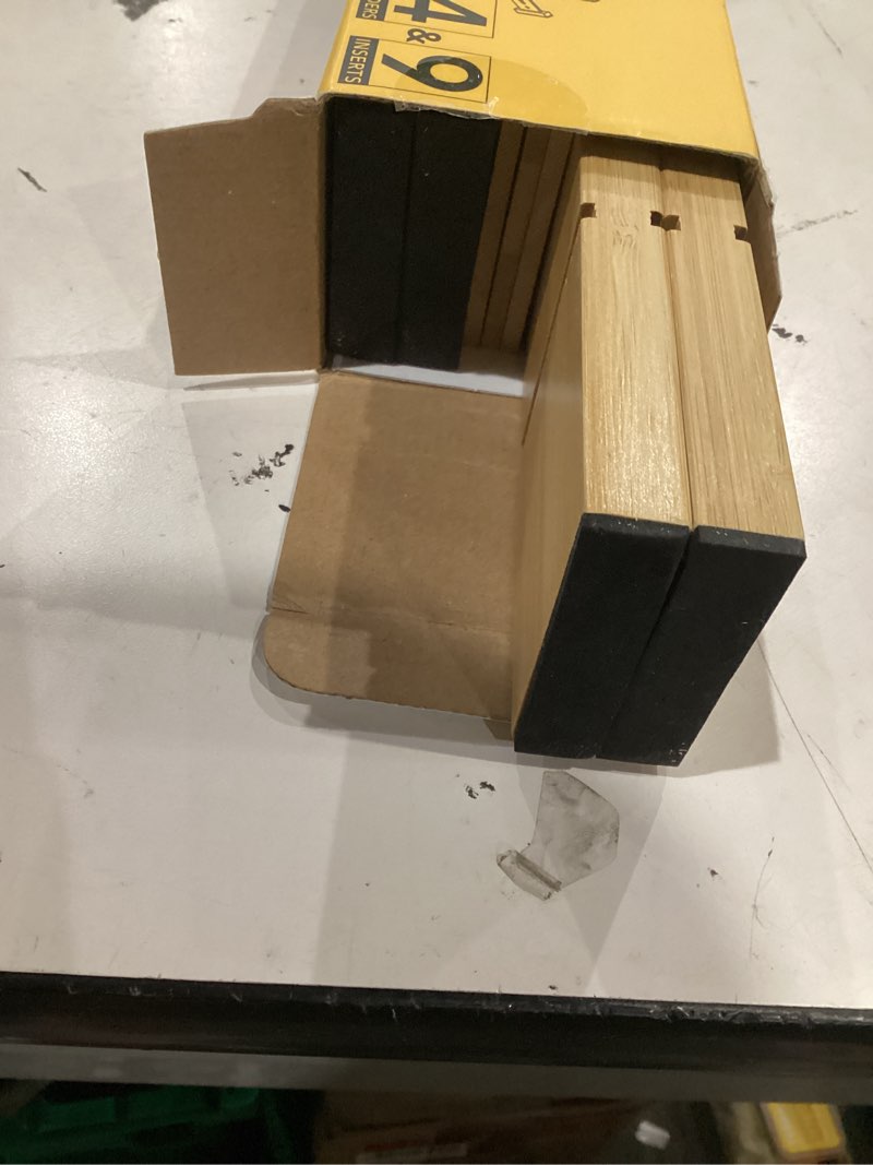 Condition photo showing Good Condition for spaceaid bamboo drawer dividers with inserts and labels, kitchen adjustable drawer organizers, expandable organization for home, office, dressers, 4 dividers with 9 inserts (17"-22" natural) 2.35''h, 17''-22''l, 4 dividers natural