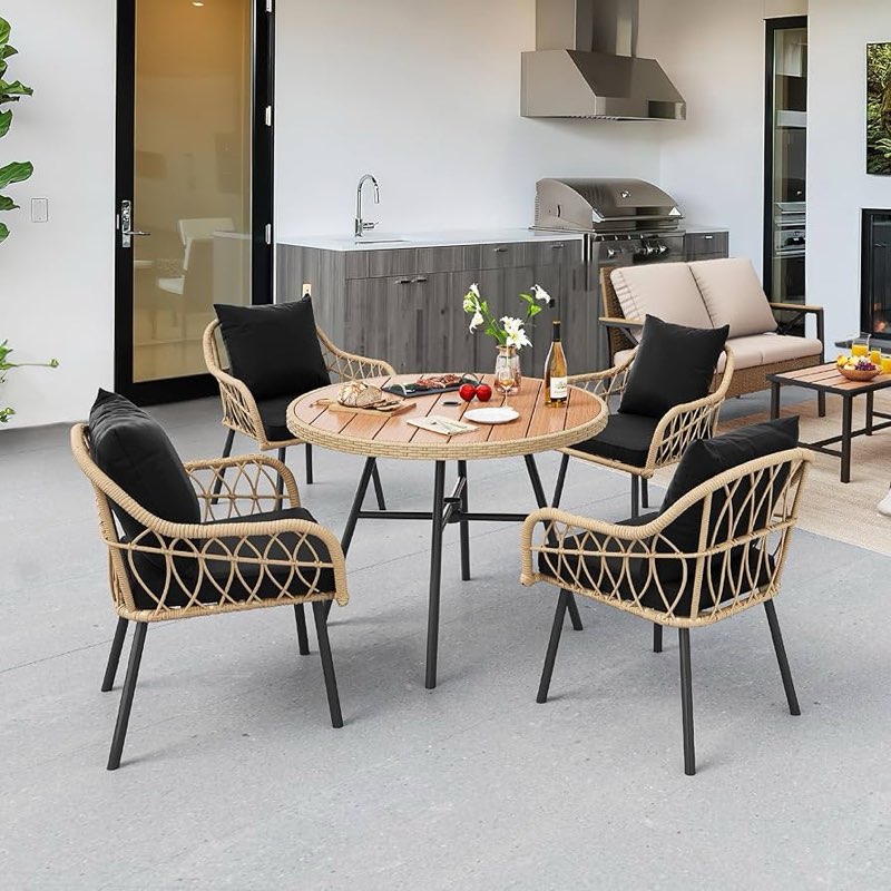 36" Round Outdoor Dining Table for All Weather