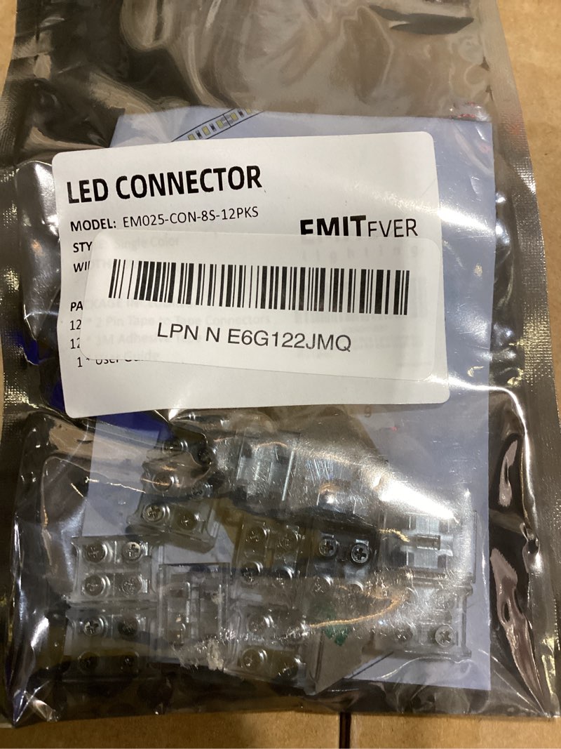 Condition photo showing Good Condition for emitever led strip connectors,12 packs led tape light connector 2 pin solderless tighten screw transparent tape to tape connectors for 5v 12v 24v 8mm width led strip lights 8mm tape to tape connector